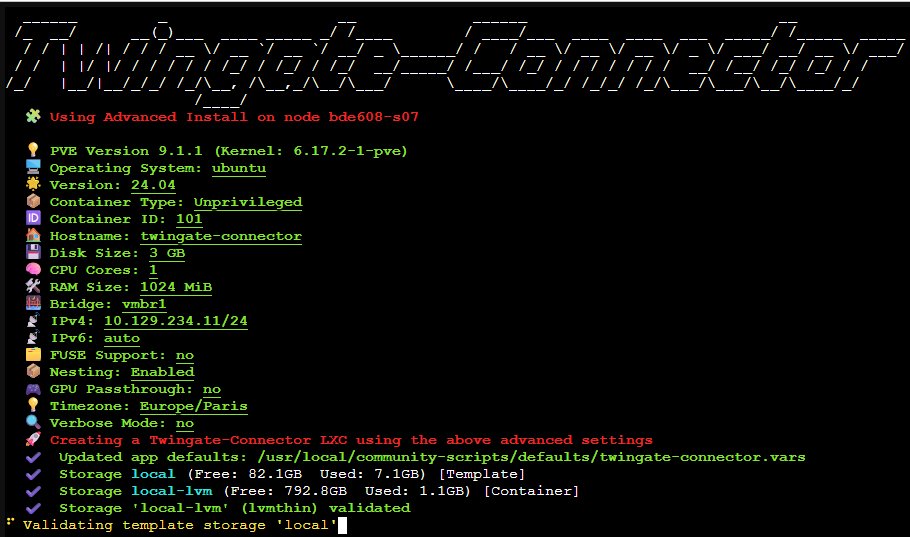 Résumé config LXC